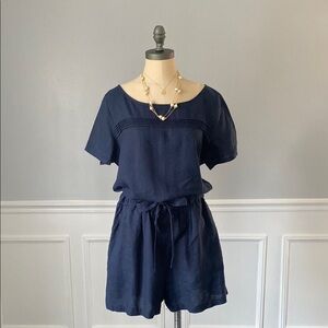 Ann Taylor LOFT Linen Short Sleeve Romper